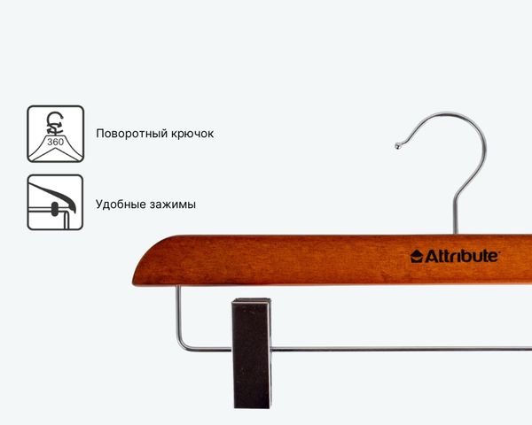 Изображение товара Деревянная вешалка-плечики Attribute Status AHO241