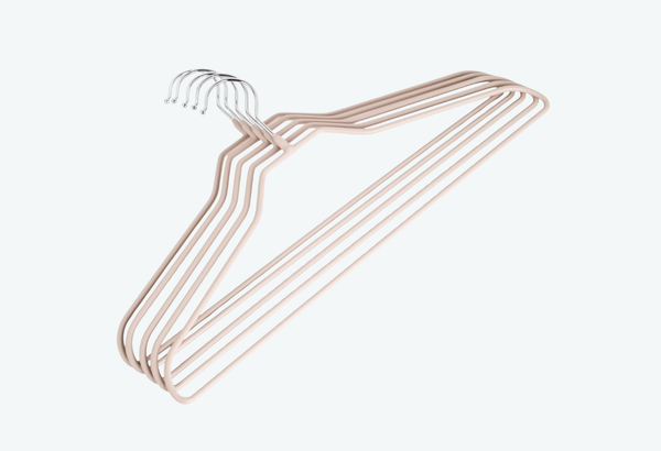 Изображение товара Набор металлических вешалок-плечиков Attribute Neo Matte Beige / AHS071 (5шт)