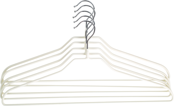 Изображение товара Набор металлических вешалок-плечиков Attribute Neo Matte White AHS223 (5шт)