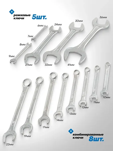 Изображение товара Набор ключей KingTul KT-5198P+2 (63422)