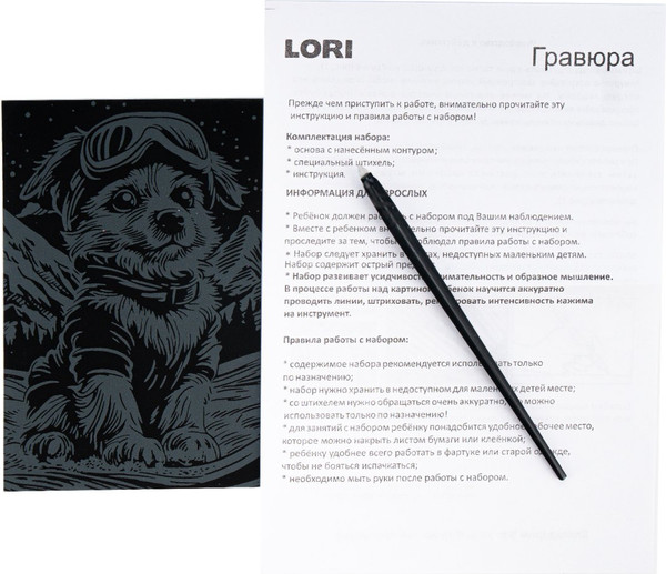 Изображение товара Гравюра Lori Маленький сноубордист / Гр-927