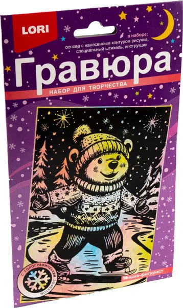 Изображение товара Гравюра Lori Мишка-фигурист / Гр-929