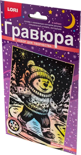 Изображение товара Гравюра Lori Мишка-фигурист / Гр-929