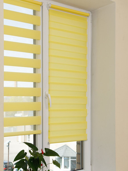 Изображение товара Рулонная штора Jalux День-Ночь Софт bh 1805 90x160 (лимонный)