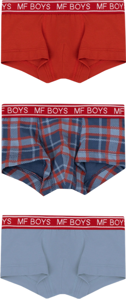Изображение товара Комплект трусов детских Mark Formelle 413354-3 (р.146-72-63, серо-голубой/ярко-красный/красно-синяя клетка)
