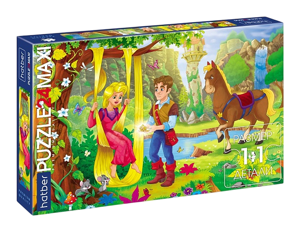 Изображение товара Развивающая игра Hatber Пазл. Premium Maxi. Рапунцель / 24ПЗ2_23448 (24эл)
