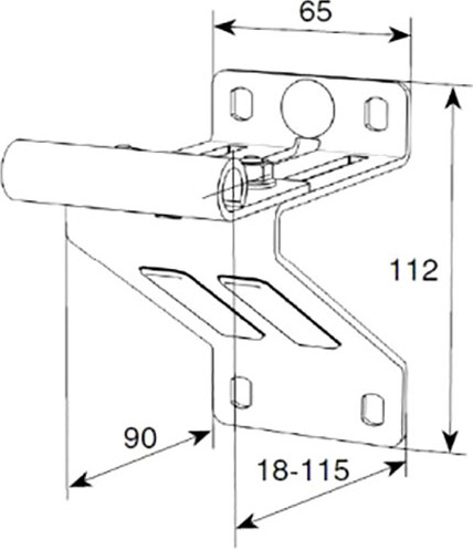 Изображение товара Опора для ворот DoorHan N25008/RAL9003 (2шт)