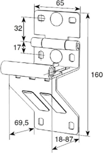 Изображение товара Опора для ворот DoorHan Боковая укороченная (4шт)
