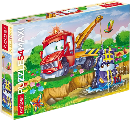Изображение товара Пазл Hatber Maxi. Тачки / 54ПЗ3_09220 (54эл)