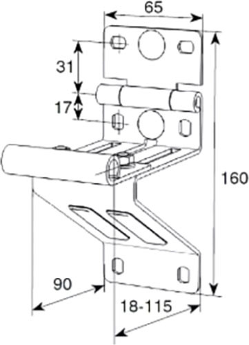 Изображение товара Опора для ворот DoorHan Боковая удлиненная (2шт)