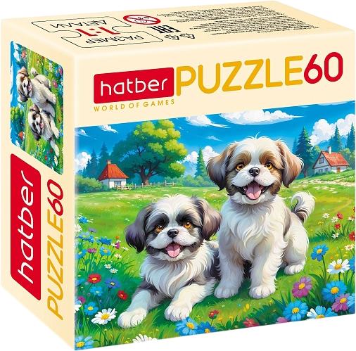Изображение товара Пазл Hatber Лапки на лужайке / 60ПЗ5_34087 (60эл)