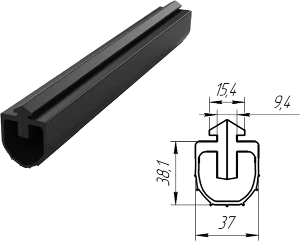 Изображение товара Лента уплотнительная DoorHan Нижний UP18 (3м, для секционных ворот)