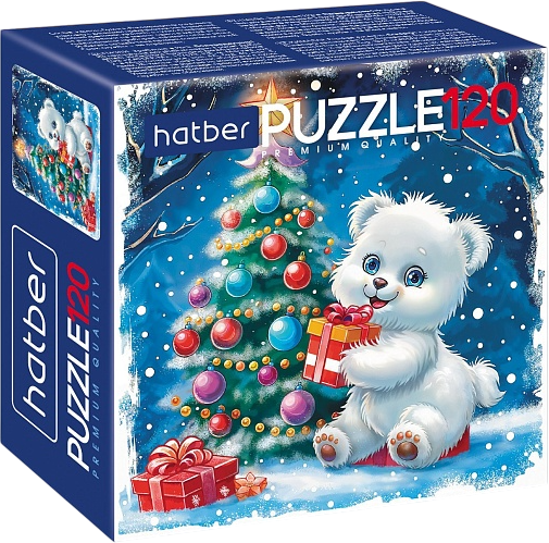 Изображение товара Пазл Hatber Premium. Мишка с подарками / 120ПЗ5_32930 (120эл)