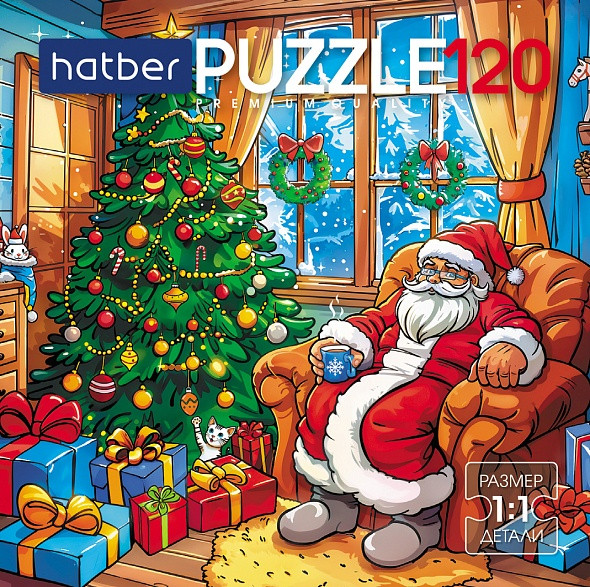 Изображение товара Пазл Hatber Premium. Чудеса у елочки / 120ПЗ5_35206 (120эл)