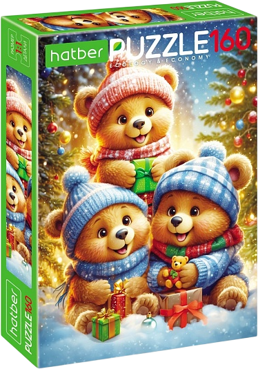 Изображение товара Пазл Hatber Eco. Веселые мишки / 160ПЗ4_32809 (160эл)