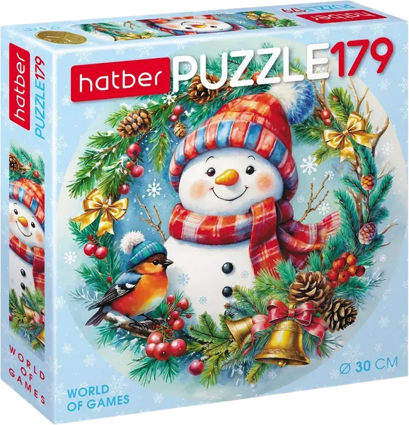 Изображение товара Пазл Hatber Румяный снеговик / 179ПЗк4_35279 (179эл)