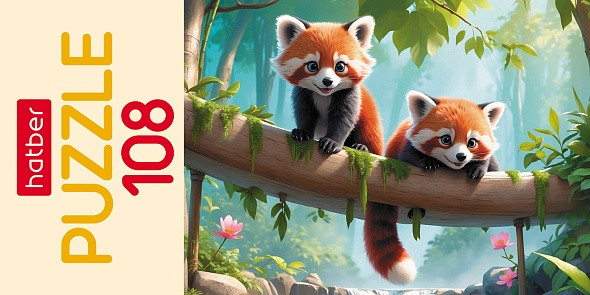 Изображение товара Пазл Hatber Красные панды / 108ПЗ4_32823 (108эл)