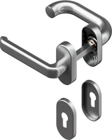 Изображение товара Ручка дверная DoorHan Для калитки секционных ворот Штифт 8 Левая / DH25134 (нержавеющая сталь)