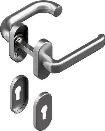 Изображение товара Ручка дверная DoorHan Для калитки секционных ворот Штифт 8 Правая / DH25134 (нержавеющая сталь)