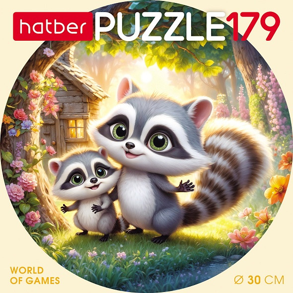 Изображение товара Пазл Hatber Мы - енотики! / 179ПЗк4_33582 (179эл)