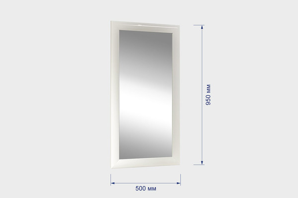 Изображение товара Зеркало Silver Mirrors Глянец белый 50x95 / ФР-00001090