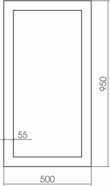 Изображение товара Зеркало Silver Mirrors Глянец белый 50x95 / ФР-00001090