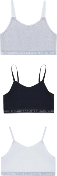 Изображение товара Комплект бюстье для девочек Mark Formelle 517708-3 (р.158-80, белый/серый меланж 4306-А/черный)