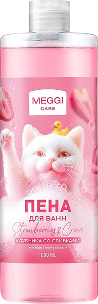 Изображение товара Пена для ванны Meggi Care Клубника со сливками (1л)
