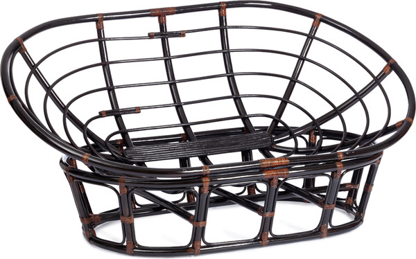 Изображение товара Диван садовый Tetchair Mamasan 23/02 W с подушкой (античный черно-коричневый/оранжевый)