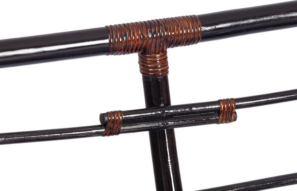 Изображение товара Диван садовый Tetchair Mamasan 23/02 W с подушкой (античный черно-коричневый/оранжевый)