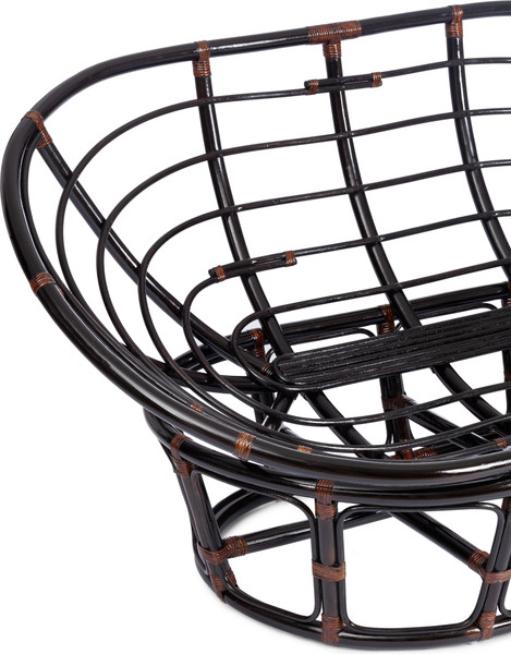 Изображение товара Диван садовый Tetchair Mamasan 23/02 W с подушкой (античный черно-коричневый/оранжевый)