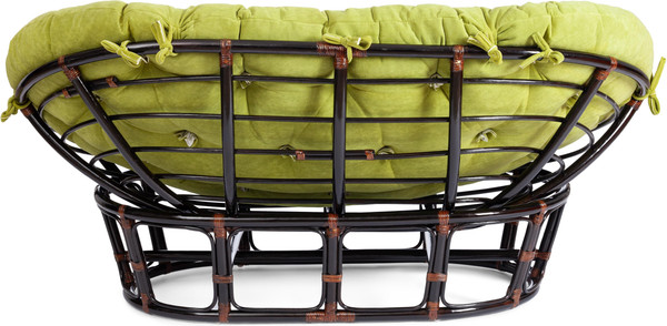 Изображение товара Диван садовый Tetchair Mamasan 23/02 W с подушкой (античный черно-коричневый/олива)