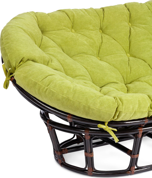 Изображение товара Диван садовый Tetchair Mamasan 23/02 W с подушкой (античный черно-коричневый/олива)