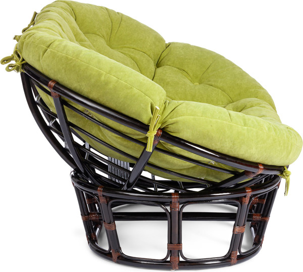 Изображение товара Диван садовый Tetchair Mamasan 23/02 W с подушкой (античный черно-коричневый/олива)