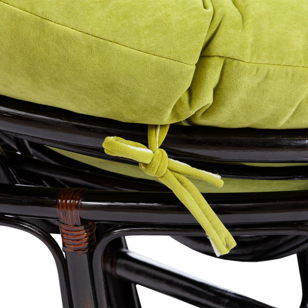 Изображение товара Диван садовый Tetchair Mamasan 23/02 W с подушкой (античный черно-коричневый/олива)