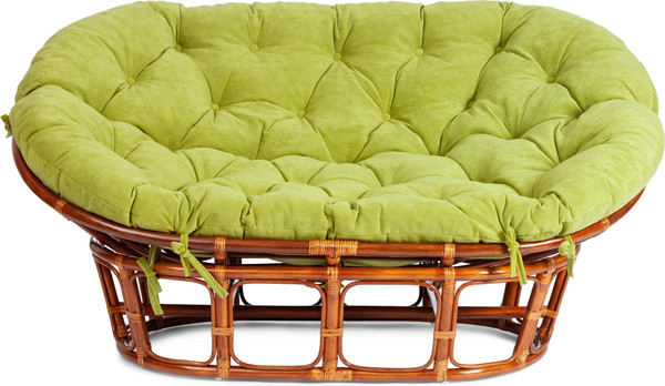 Изображение товара Диван садовый Tetchair Mamasan 23/02 W с подушкой (коньяк/олива)