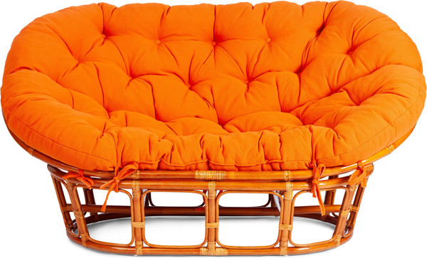 Изображение товара Диван садовый Tetchair Mamasan 23/02 W с подушкой (мед/оранжевый)