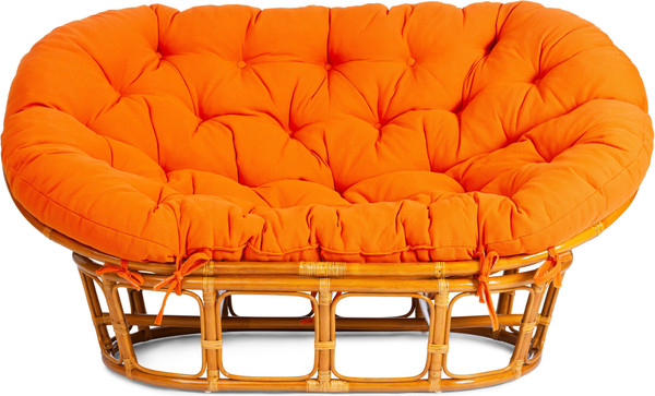 Изображение товара Диван садовый Tetchair Mamasan 23/02 W с подушкой (орех/оранжевый)