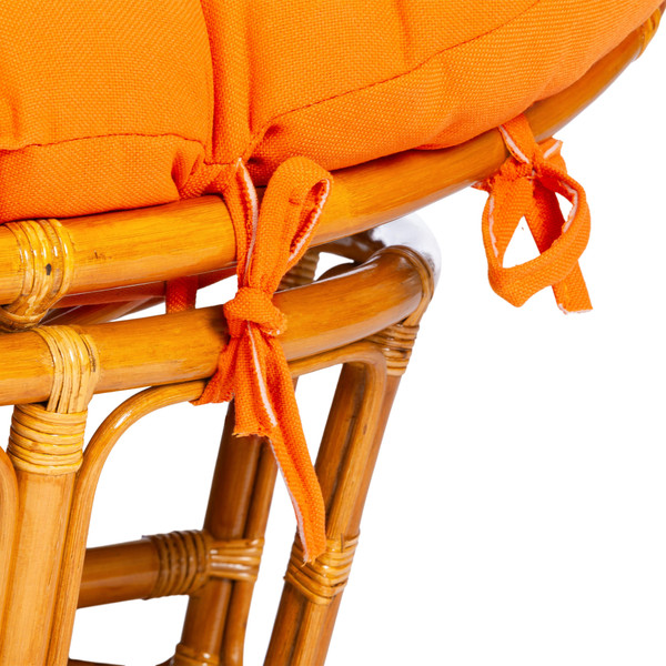 Изображение товара Диван садовый Tetchair Mamasan 23/02 W с подушкой (орех/оранжевый)