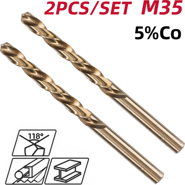 Изображение товара Набор сверл Deli По металлу RS 2.5мм DIN 338 HSCo 5 / EDH-MHZ025-E2 (2шт)