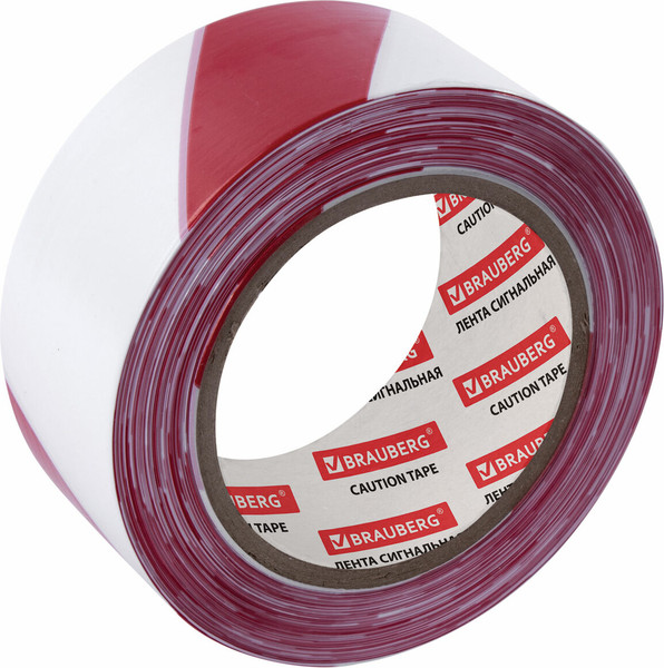 Изображение товара Лента сигнальная Brauberg Грандмастер / 604890 (красный/белый)
