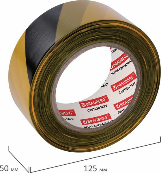 Изображение товара Лента сигнальная Brauberg Грандмастер / 604891 (желтый/черный)