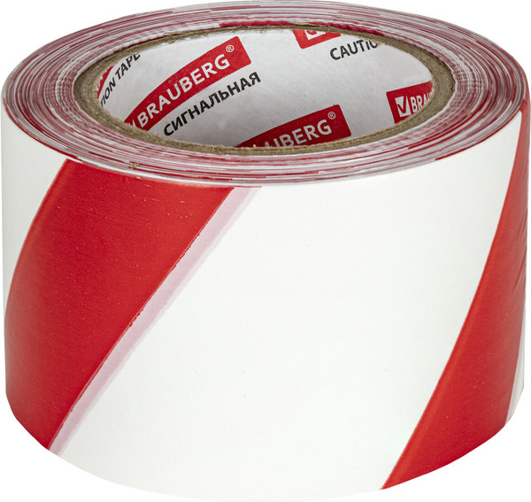 Изображение товара Лента сигнальная Brauberg Грандмастер / 604892 (красный/белый)