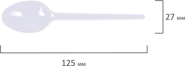 Изображение товара Набор одноразовых ложек Laima Бюджет / 600948 (100шт, белый)