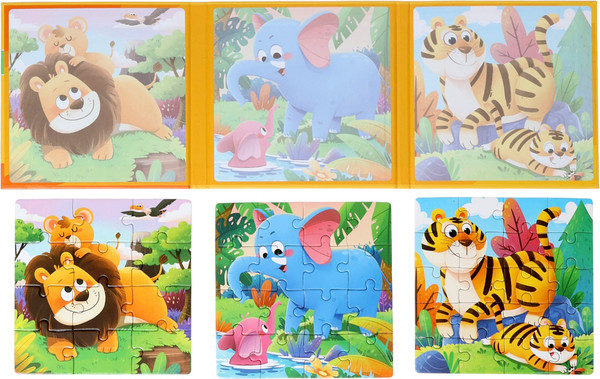 Изображение товара Пазл Sima-Land Книжка-деревяшка Животные / 10917282
