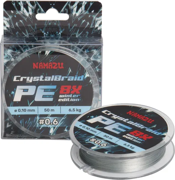 Изображение товара Леска плетеная Namazu CrystalBraid PE 8Х 0.6 0.10мм test-6.5кг / NCB50-0.6 (50м, серый)