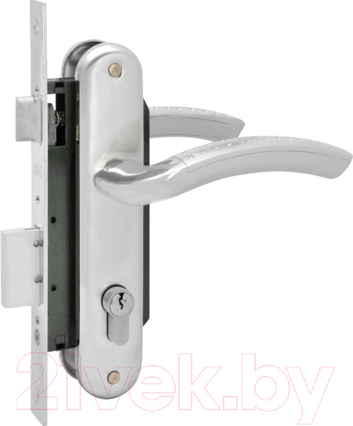 Изображение товара Замок врезной Нора-М N96-70 Л (матовый хром)