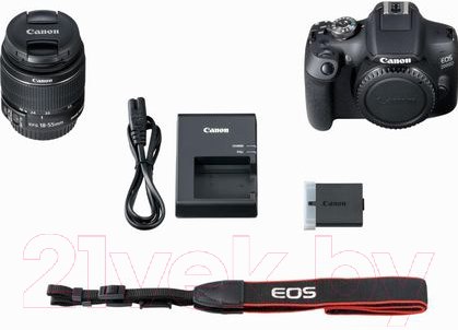 Изображение товара Зеркальный фотоаппарат Canon EOS 2000D Kit EF-S 18-55mm III / 2728C002AA