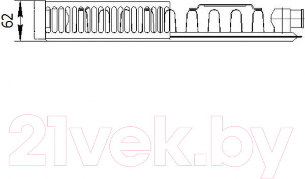 Изображение товара Радиатор стальной Лемакс Valve Compact тип 11 500x400