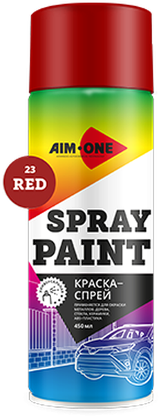 Изображение товара Краска автомобильная AIM-ONE SP-R23 (450мл, красный)